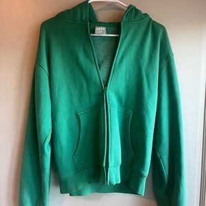 TNA Cozy Green Fleece Hoodie